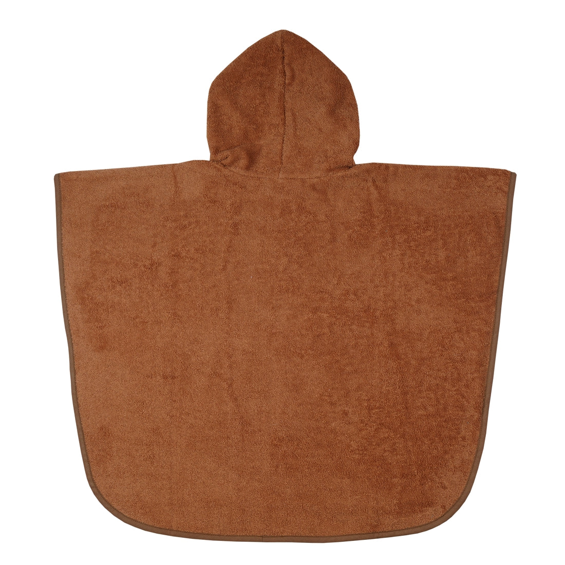Rückseite vom Badeponcho braun mit Fuchs-Motiv