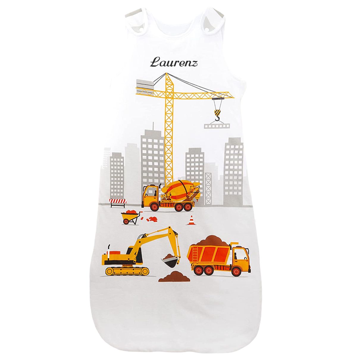 Schlafsack Baustelle mit Namen