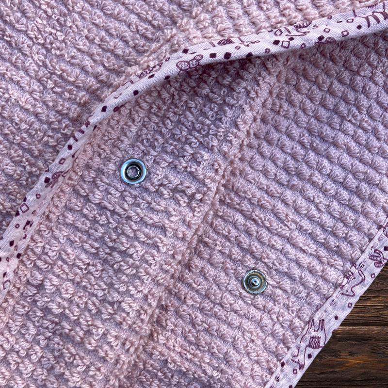 Detailansicht Badeponcho Deluxe Druckknopf