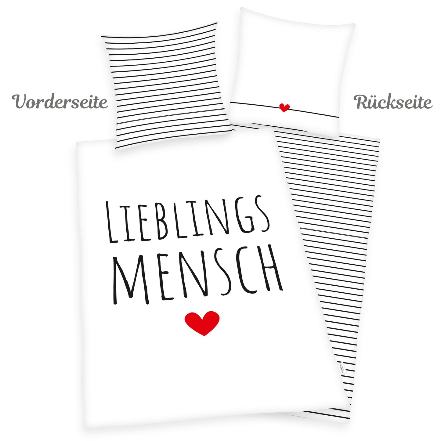 Bettwäsche Lieblingsmensch Vorder- und Rückseite