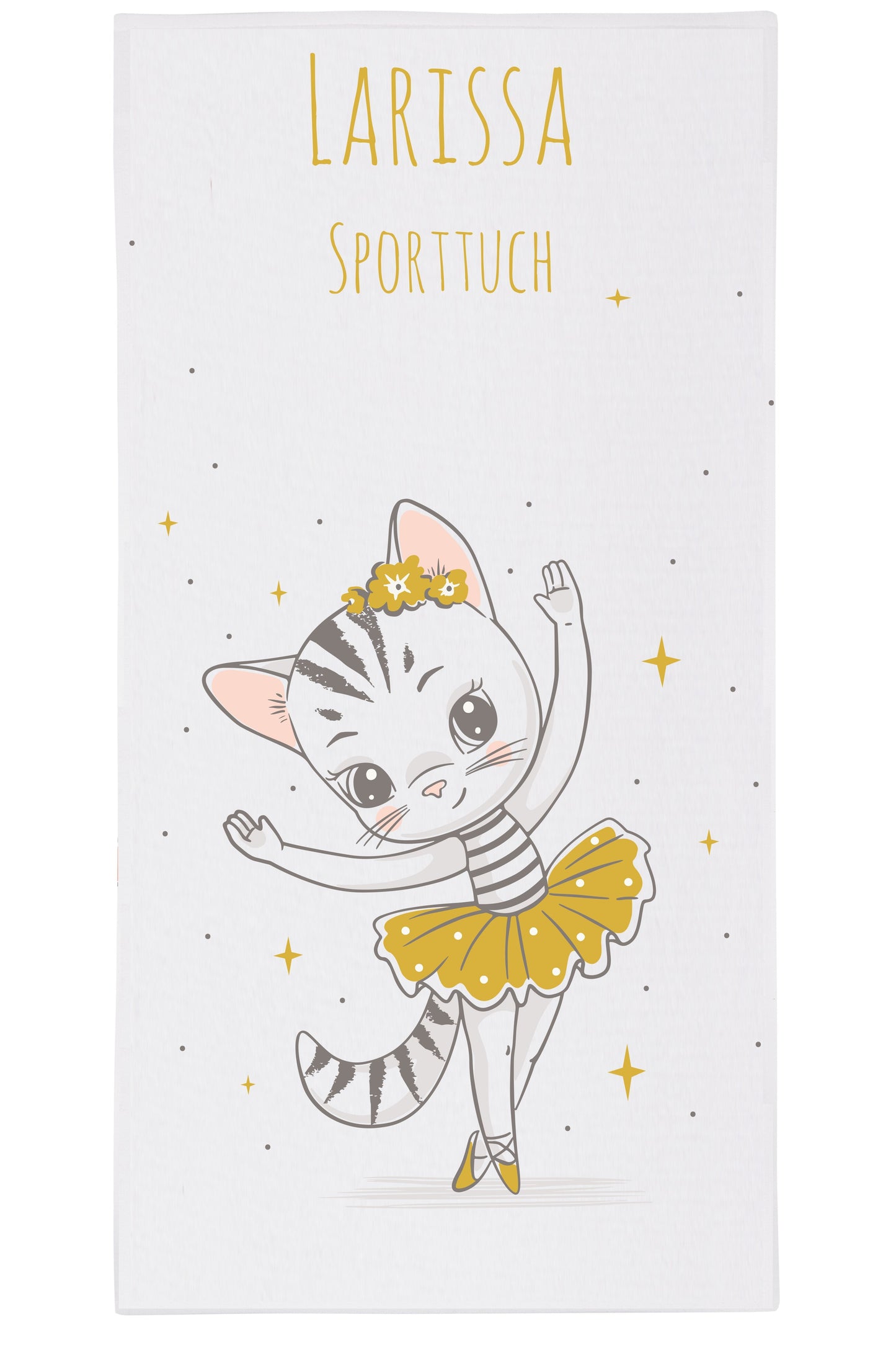 Wolimbo WSD Handtuch mit Namen tanzende Katze