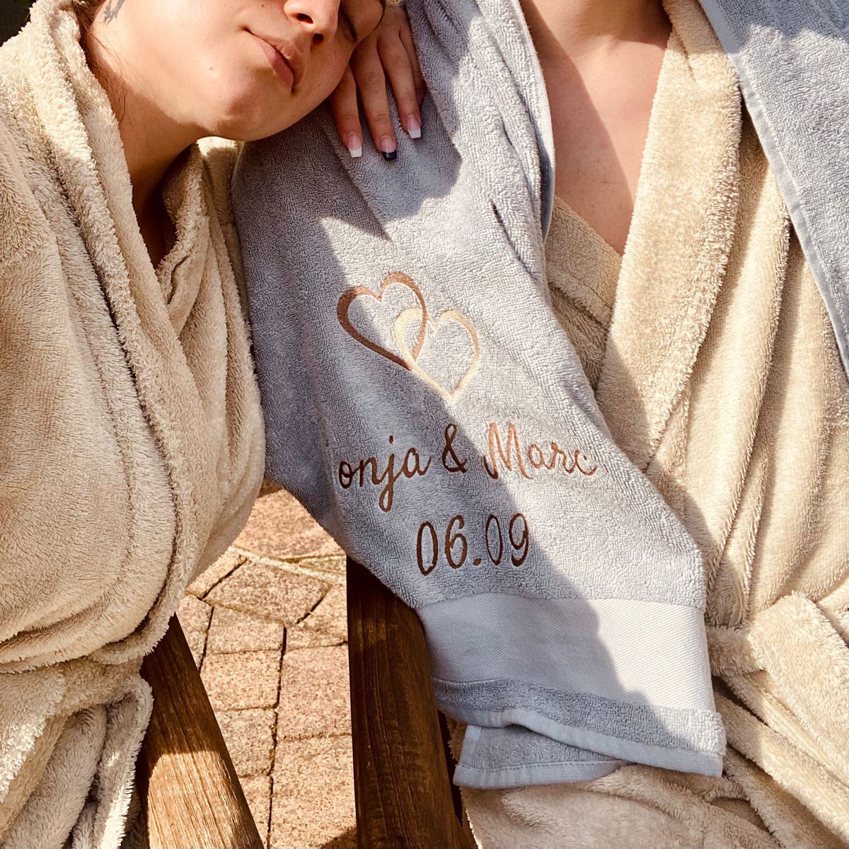 Hochzeit Beauty Freundschafts Handtuch Geschenk bestickt