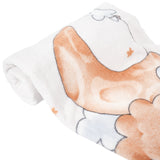 Mond und Sterne Babydecke mit Namen bestickt 75x100cm