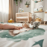 Decke im Kinder auf dem Boden liegend mit Igel Motiv