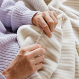 Wohndecke 150x200 cm - Baumwollmix -MADE IN GERMANY- mit Namen bestickt