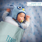 Baby Schläft mit bestickter Babydecke mit Namen