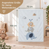 Babydecke mit Elefantenmotiv in der Größe 75 × 100 cm