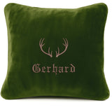 Cashmerefeeling Personalisierbares Kuschelkissen 50x50cm – Jäger & Angel Motive