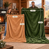 Wohndecke cashmere-feeling Decke Größendarstellung mit ein Mädchen und ihrem Vater