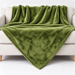 cashmere-feeling Wohndecke grün auf dem Sofa ohne Bestickung