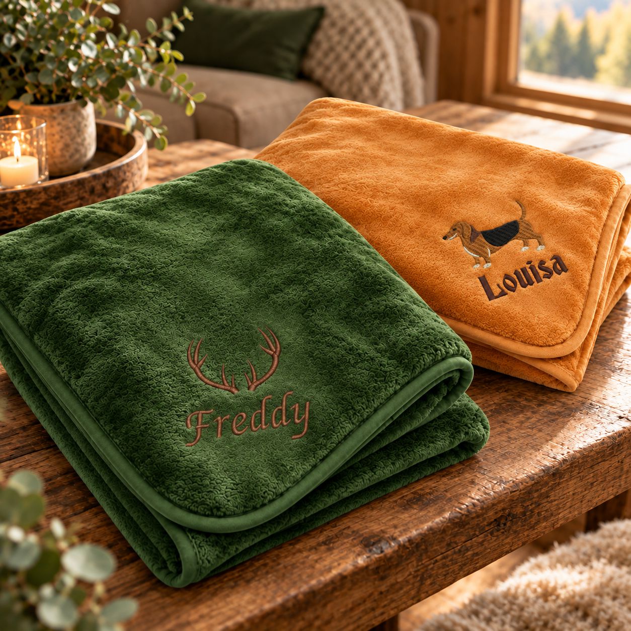 Cashmerefeeling Premium Decke personalisiert mit Namen + Motiv – wolimbo