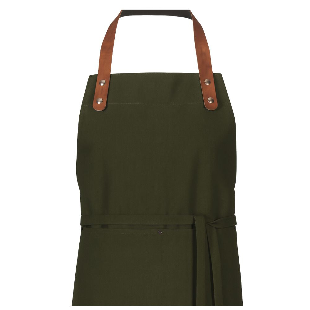 Canvas Kochschürze mit Namen und Motiv bestickt Grillschürze BBQ Schürze