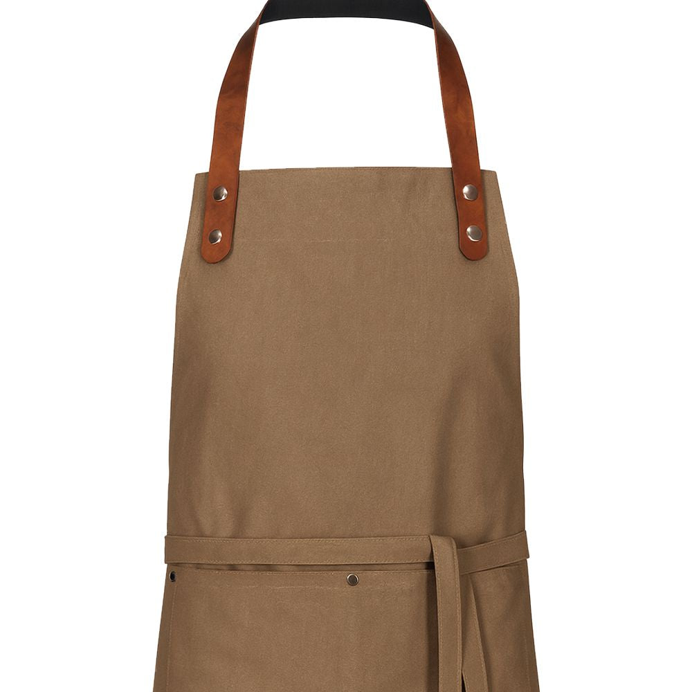 Canvas Kochschürze mit Namen und Motiv bestickt Grillschürze BBQ Schürze