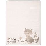 Kinder- & Babydecke mit Namen 75x100 cm – Made in Germany - Bauwoll-Mix