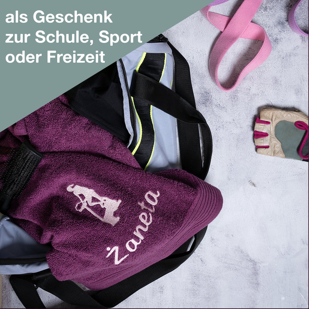 Beispiel besticktes Handtuch für Sport