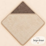 Kapuzenhandtuch komplett ausgebreitet in Variante beige-braun