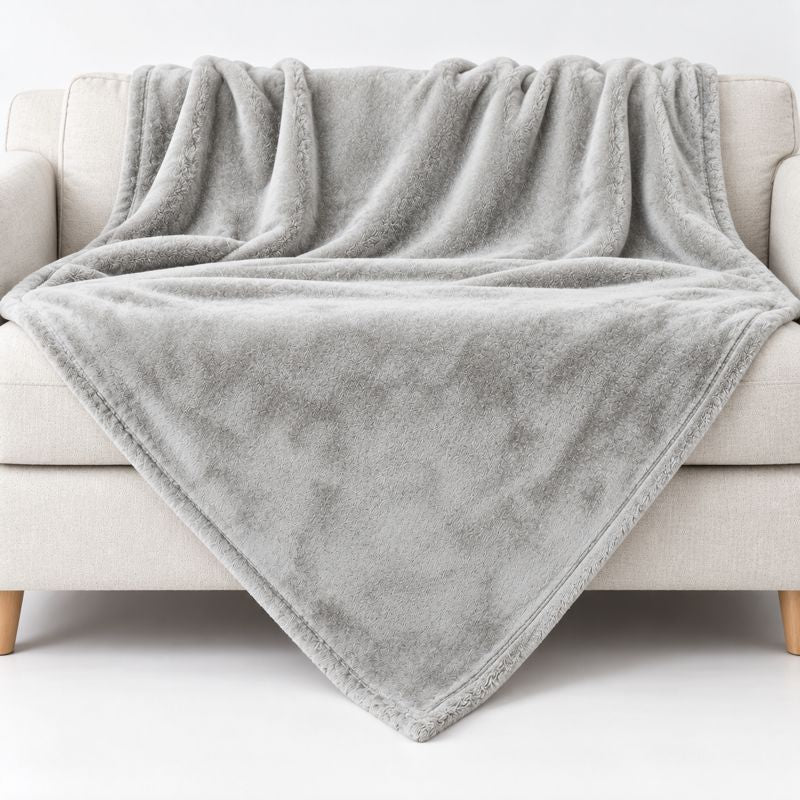 Kuscheldecke in silber 150 × 200 cm ohne Personalisierung