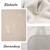 Kinder- & Babydecke mit Namen 75x100 cm – Made in Germany - Bauwoll-Mix