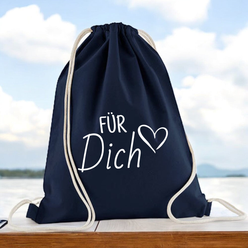 Geschenkbeutel Für Dich Motiv für Handtücher und Decken von Wolimbo im Farbton navy