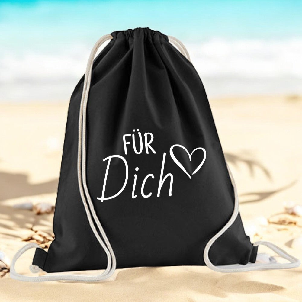 Geschenkbeutel Für Dich Motiv für Handtücher und Decken von Wolimbo im Farbton schwarz