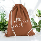 Geschenkbeutel Für Dich Motiv für Handtücher und Decken von Wolimbo im Farbton terracotta