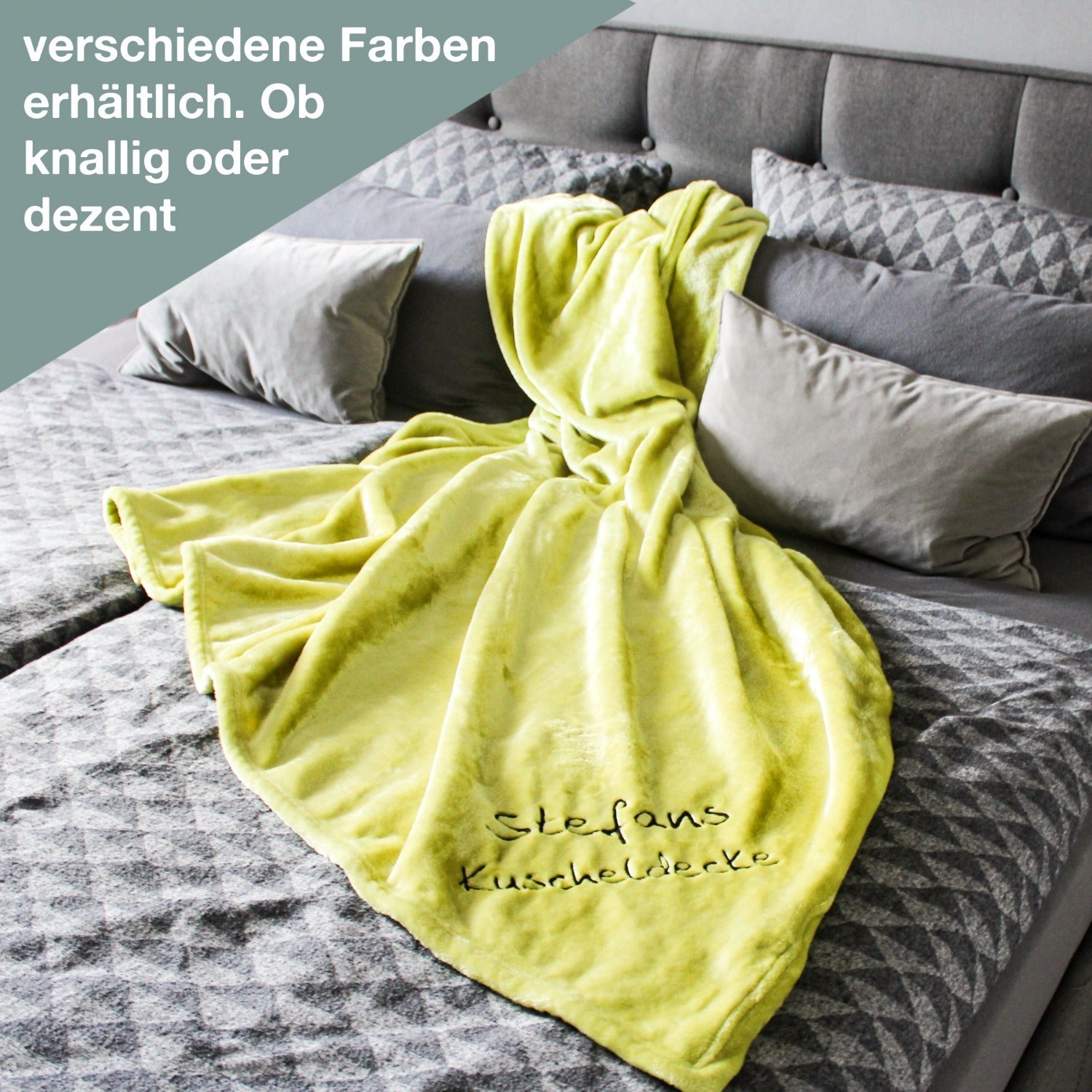 wolimbo Namen 150x200cm mit XL Kuscheldecke –