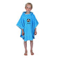 Badeponcho aqua-petrol mit Namen und Motiv bestickt