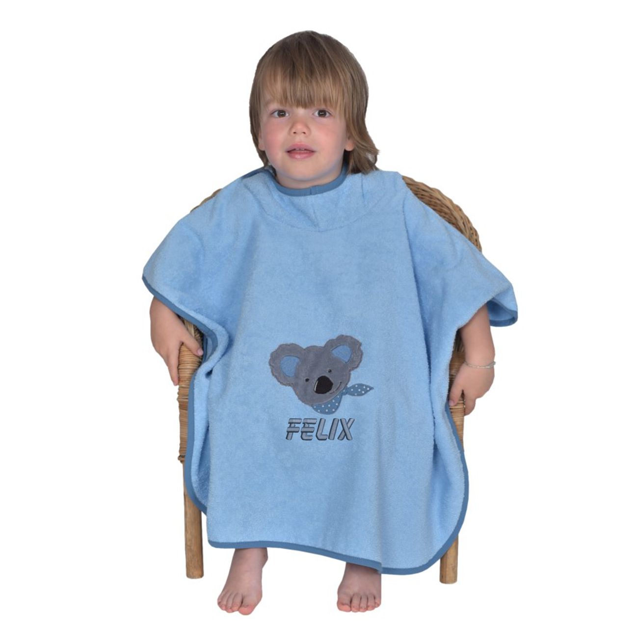 Koala Bio Badeponcho mit Namen bestickt