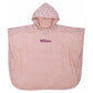 Wolimbo Duo Badeponcho mit Namen altrosa Lama-Motiv