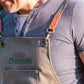 Detailansicht bestickte Schürze BBQ mit Namen Damian