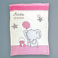 Wolimbo Elefant Decke mit Namen bestickt