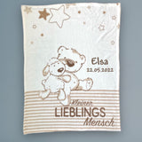 Lieblingsmensch Babydecke mit Namen von wolimbo bestickt