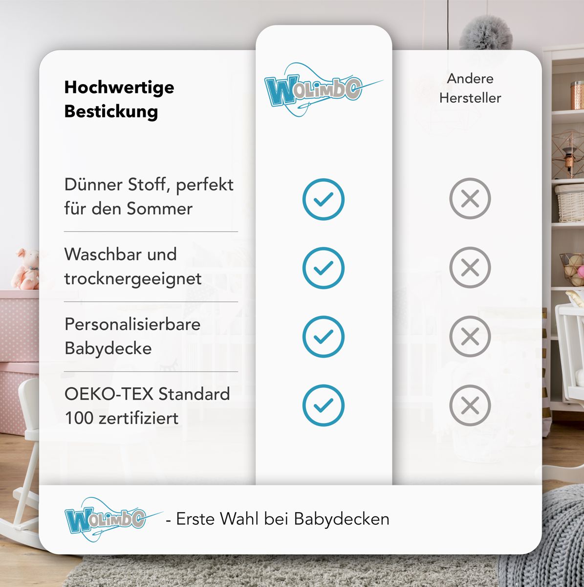 Eigenschaften Babydecke Little Dreamer
