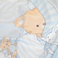 Detailansicht kleiner Tiger Babydecke mit Namen