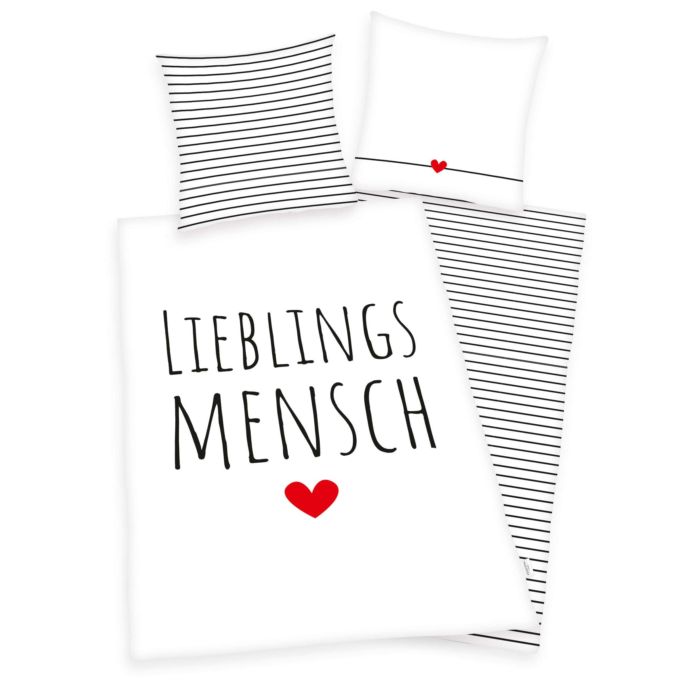135x200cm Bettwäsche LIEBLINGSMENSCH mit Namen – wolimbo