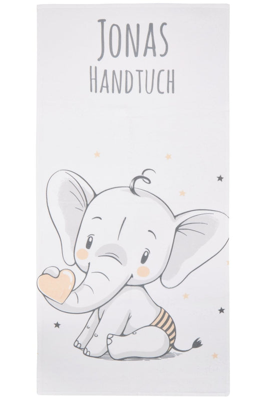Wolimbo WSD Handtuch mit Namen Elefant Motiv verschiedene Größen