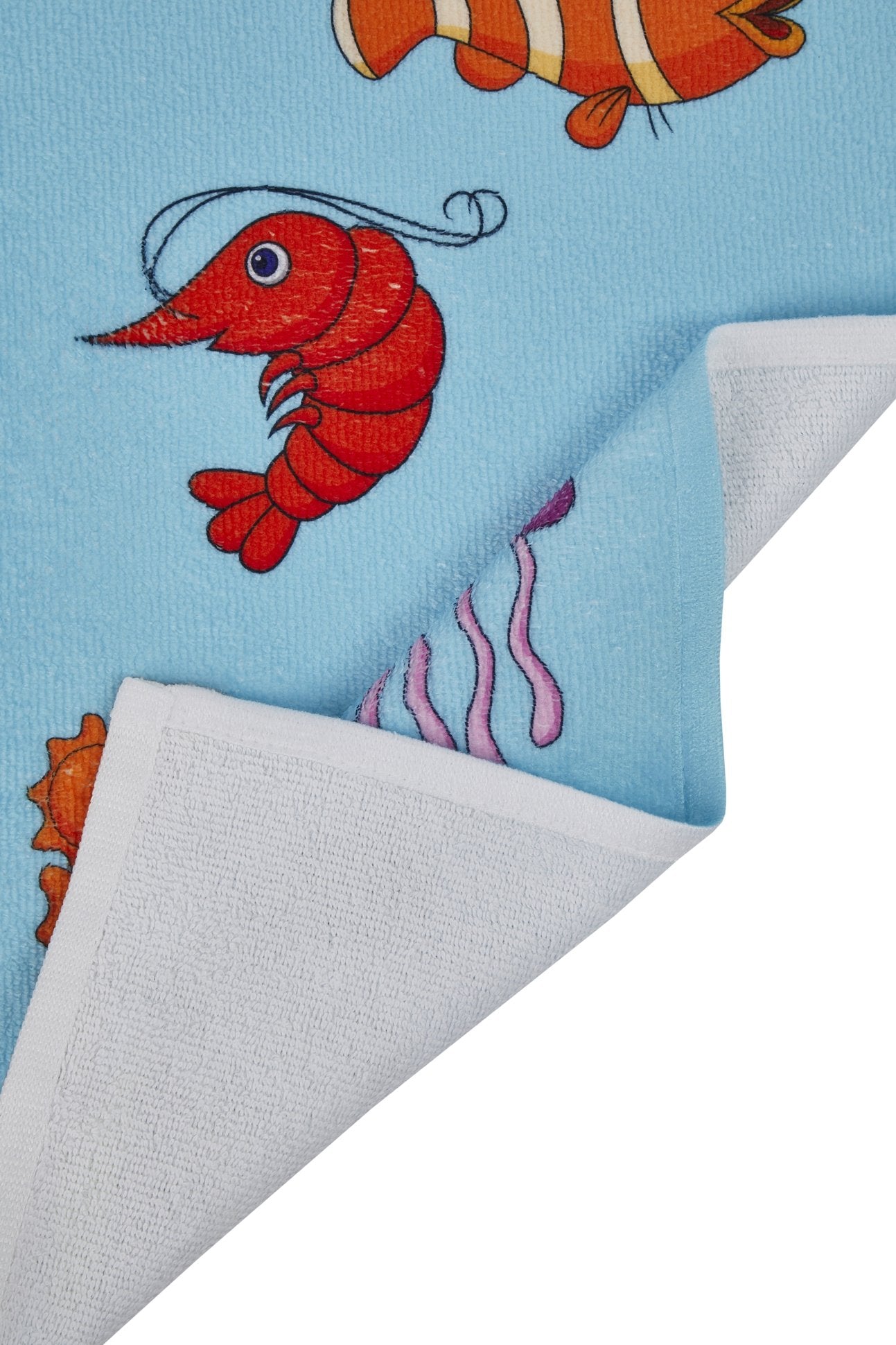 Wolimbo WSD Handtuch mit Namen Motiv Unterwasserwelt türkis