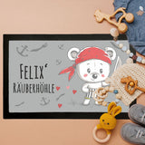 Pirat Kinder Fußmatte mit Namen