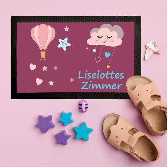 Fußmatte Wolke mit Namen für Kinder