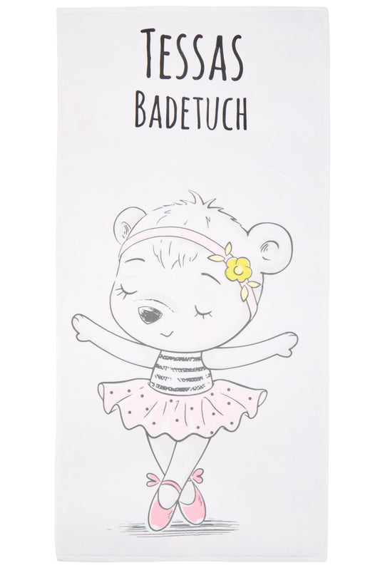 Wolimbo WSD Handtuch mit Namen Ballerina Motiv verschiedene Größen