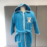 Detailansicht Bademantel Hund Motiv