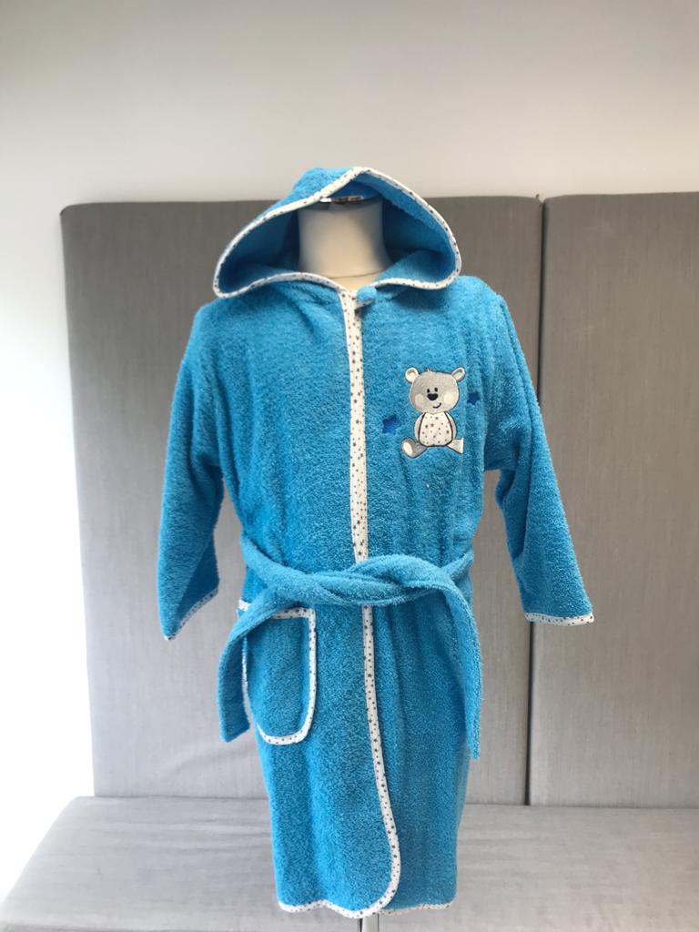 Detailansicht Bademantel Hund Motiv