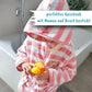 Bademantel Ringel mit Namen Lina bestickt