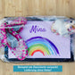 Fußmatte mit Namen Regenbogen als Geschenk verpackt Beispiel