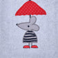 Detailansicht Badeponcho mit Namen bestickt Maus Motiv