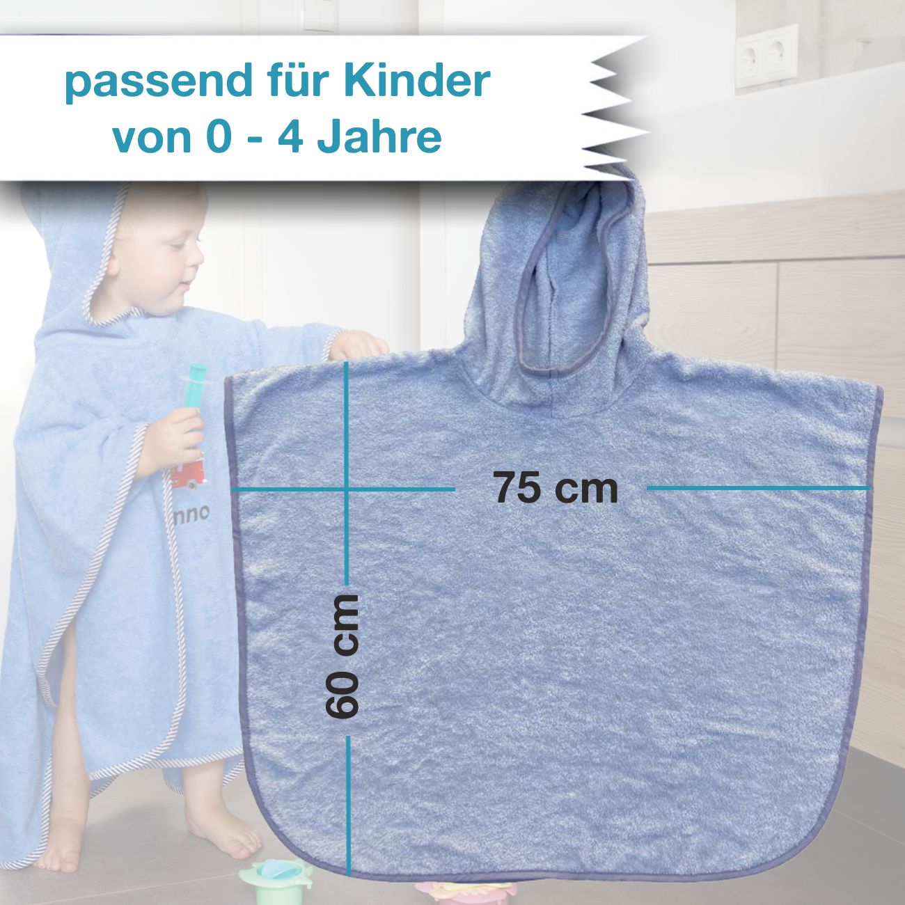 Badeponcho für Kinder 0-4 Jahre von wolimbo