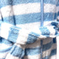 Gürtel Bademantel blau ringel