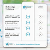 Eigenschaften Wolimbo Schlafsäcke mit Namen bestickt