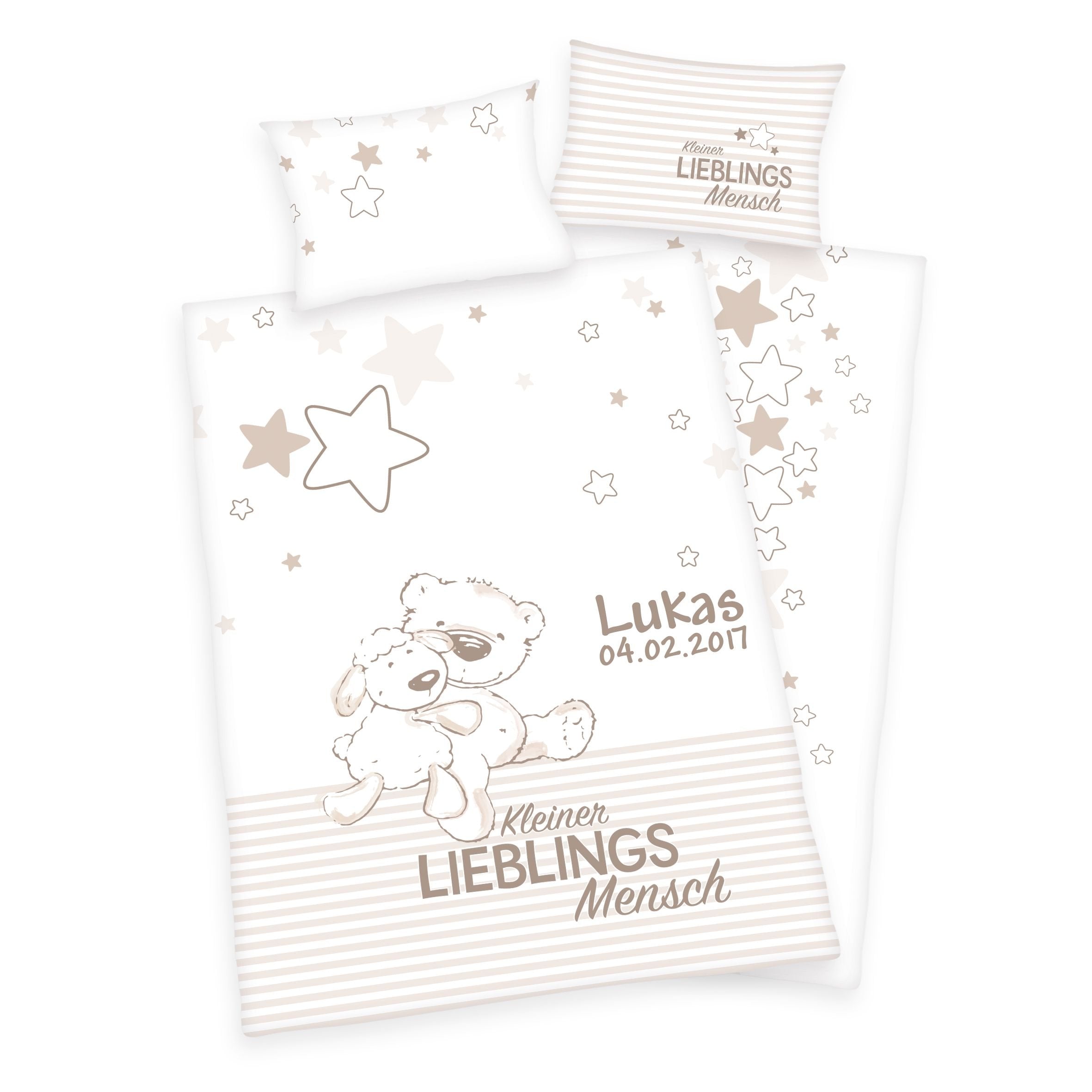 Kinder Bettwäsche mit Namen und Lieblingsmensch Motiv – wolimbo