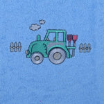 Detailansicht Traktor Poncho mit Namen
